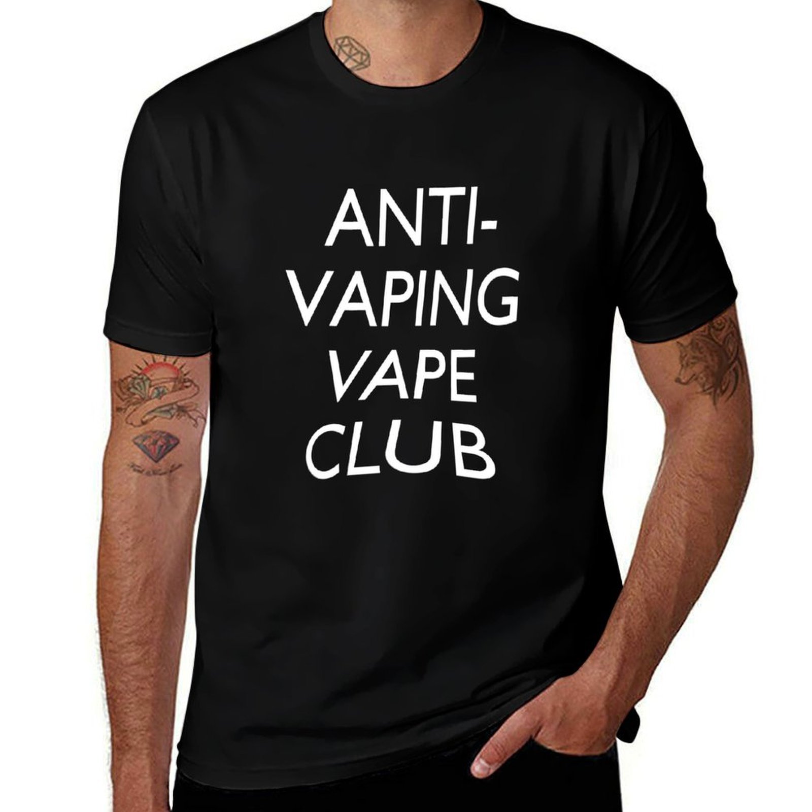 Quick Vape - Camiseta Anti-Vaping Vape Club, Deportiva, Casual,