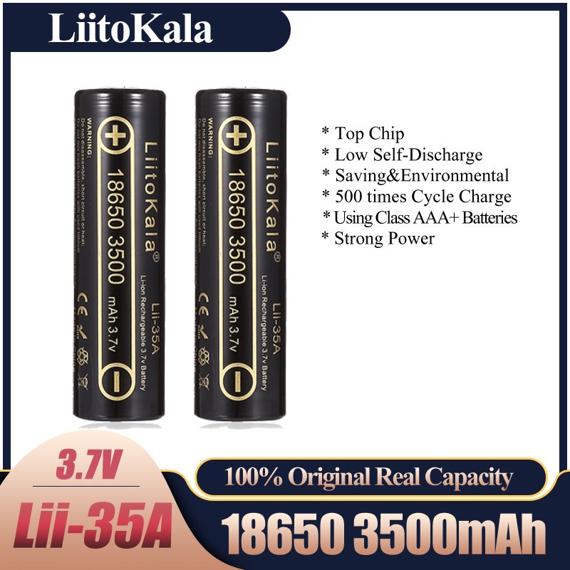 Vape Battery 18650 - 2-10 unidades de batería recargable LiitoKala