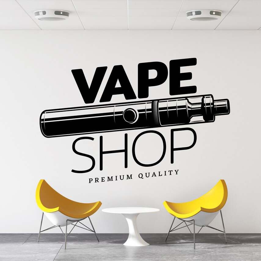 Vaping Store - Pegatina de pared para tienda de