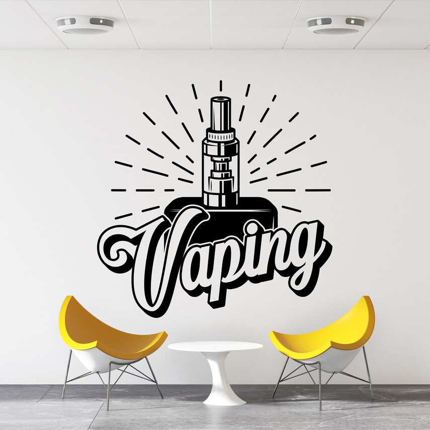 Vaping Store - Calcomanía de pared para tienda de