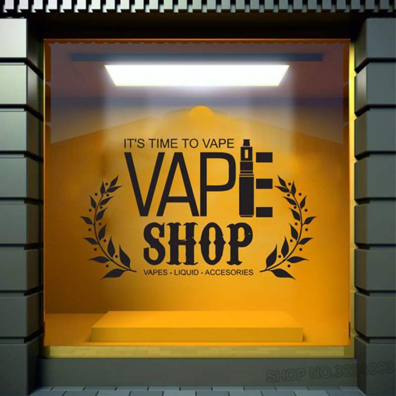 Vaping Store - Vape Shop-calcomanía de pared con palabras,