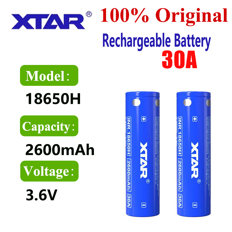 Vape Battery 18650 - Batería Original XTAR 18650 de 2600